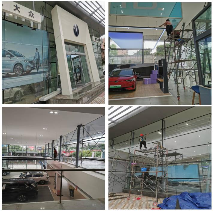 窗明境阔，焕新企象 —— 大众 4S 店办公楼玻璃精洗，彰显品质底色